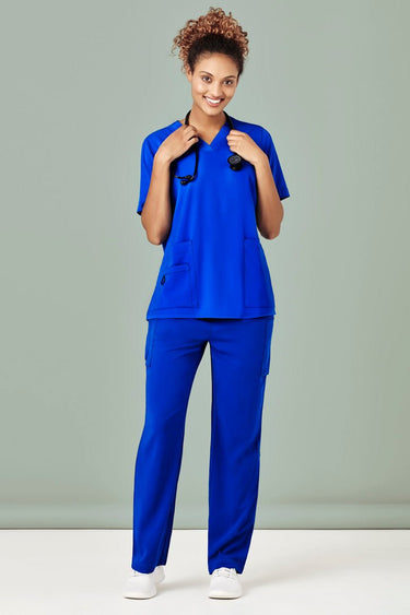 Biz Care Womens Avery V-Neck Scrub Top - Kiwi Workgear